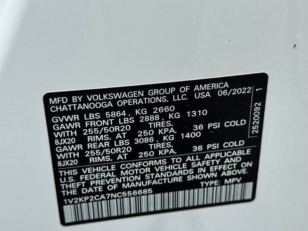 2022 Volkswagen Atlas 2.0T SE w/Technology