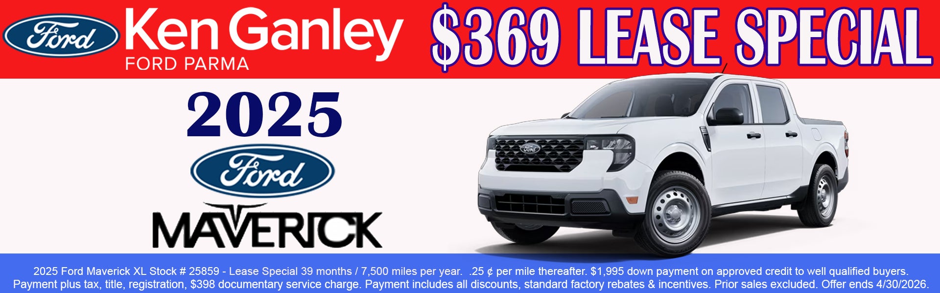 2025 Ford Maverick Lease Special