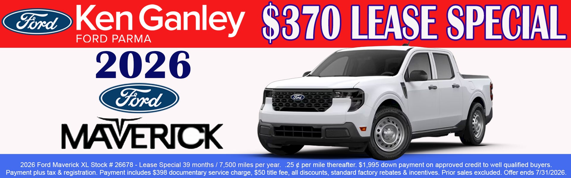 2026 Ford Maverick Lease Special