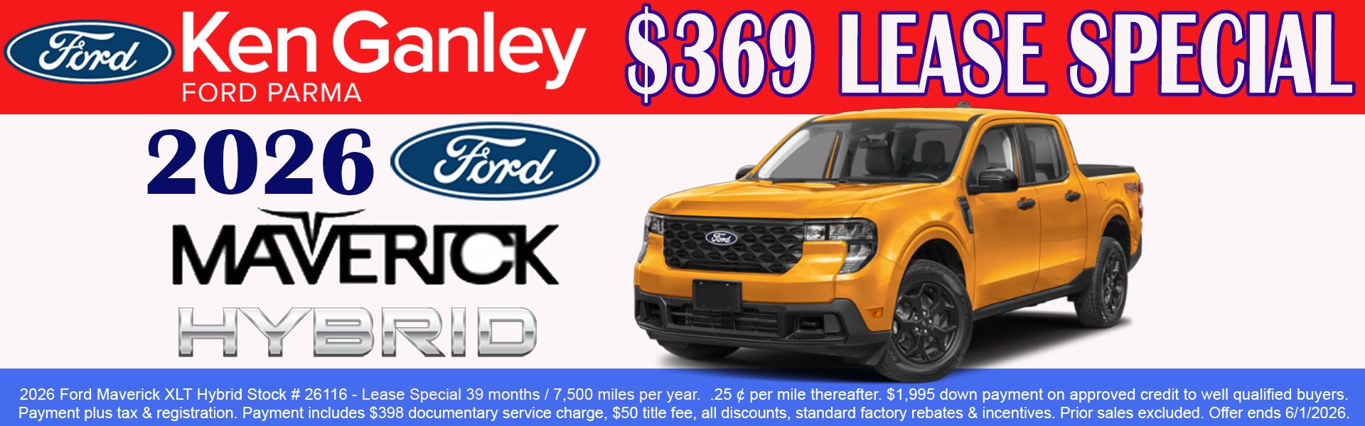 2026 Ford Maverick Lease Special